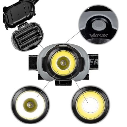 LED Galvas lampa 2xLED/3xAAA IP44 170 lm