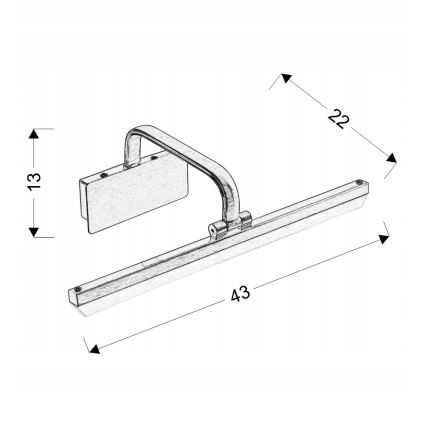 LED Gleznas gaismeklis HANG LED/8W/230V