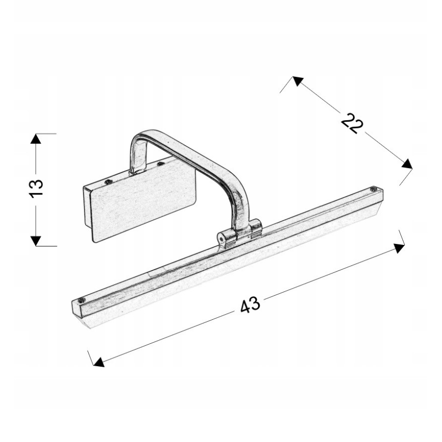 LED Gleznas gaismeklis HANG LED/8W/230V