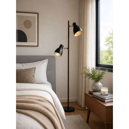 LED grīdas lampa 1xE27/7W/230V 2700K melna
