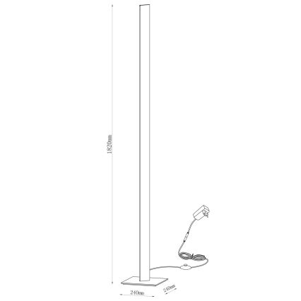 LED grīdas lampa BERNADETTA LED/28W/230V 4000K balta