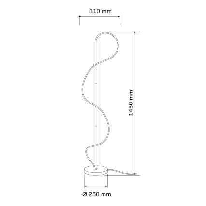 LED grīdas lampa EMMA LED/24W/230V zelta