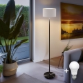 LED grīdas lampa TUNJA 1xE27/20W/230V Ø 30 cm melna/balta