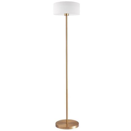 LED grīdas lampa TUNJA 1xE27/20W/230V Ø 30 cm zeltaina/balta