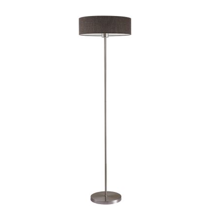 LED grīdas lampa TUNJA 1xE27/20W/230V Ø 38 cm matēts hroms/brūna