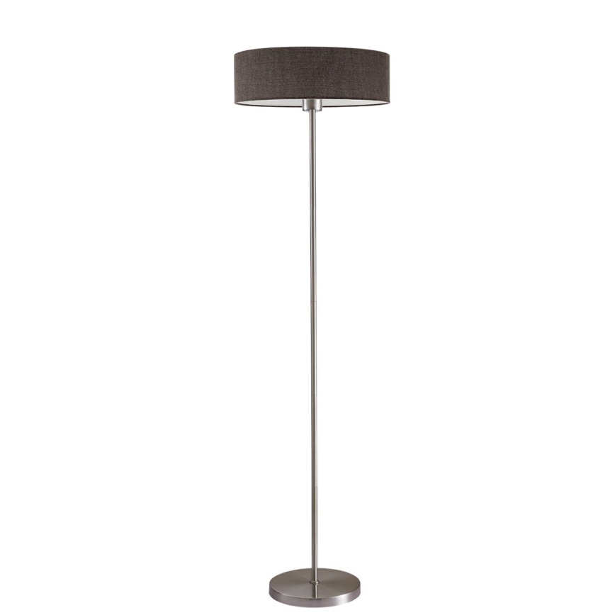LED grīdas lampa TUNJA 1xE27/20W/230V Ø 38 cm matēts hroms/brūna