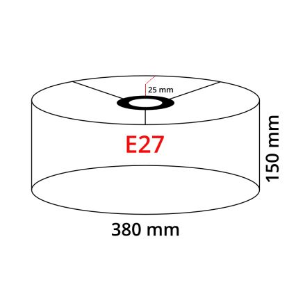 LED grīdas lampa TUNJA 1xE27/20W/230V Ø 38 cm matēts hroms/brūna