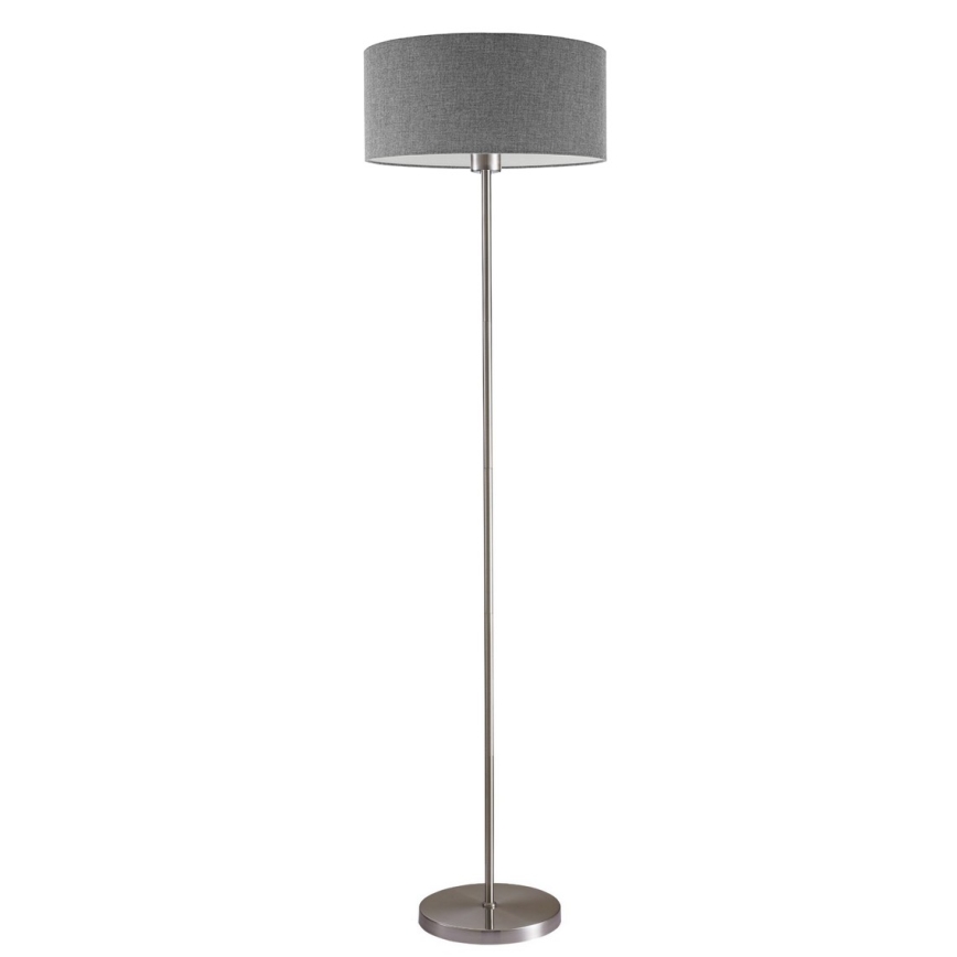LED grīdas lampa TUNJA 1xE27/20W/230V Ø 38 cm matēts hroms/pelēks
