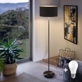 LED grīdas lampa TUNJA 1xE27/20W/230V Ø 38 cm melna