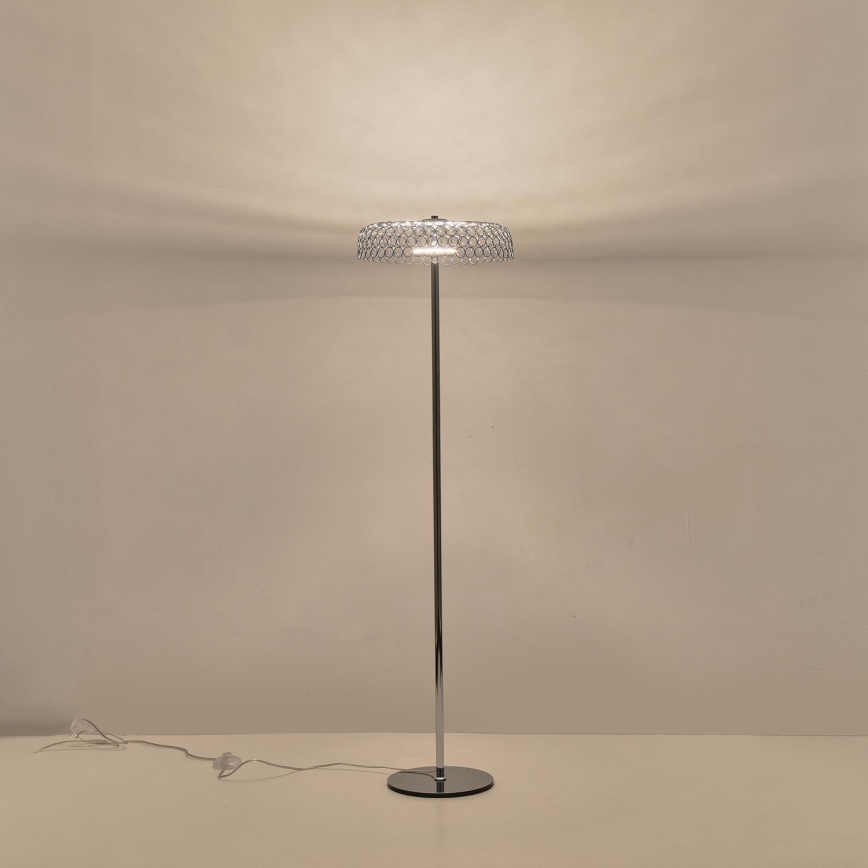 LED Grīdas stāvlampa LED/10W/230V 3000K spīdīgi hromēts