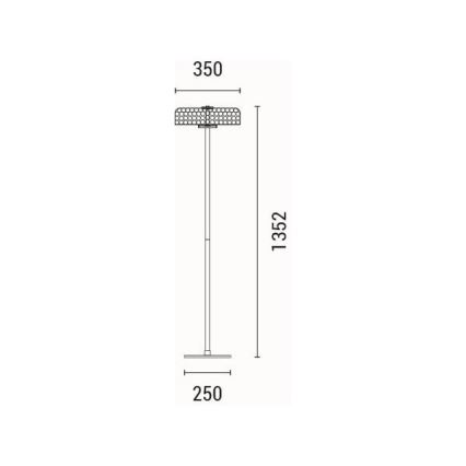 LED Grīdas stāvlampa LED/10W/230V 3000K spīdīgi hromēts