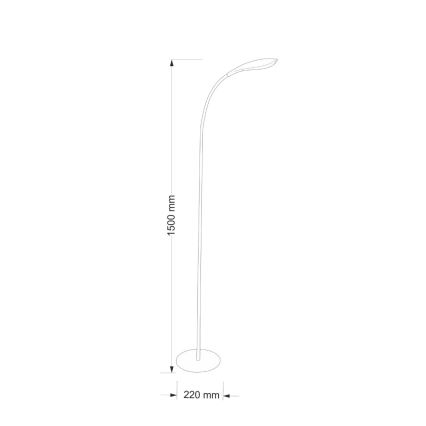 LED grīdas stāvlampa SWAN LED/6,5W/230V balta