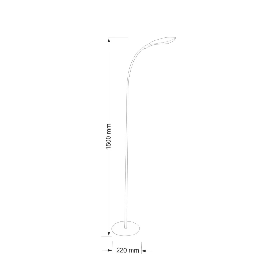 LED grīdas stāvlampa SWAN LED/6,5W/230V balta