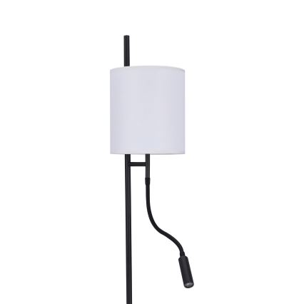 LED Grīdas stāvlampa TOKYO 1xE27/40W/230V + LED/3W melna/balta