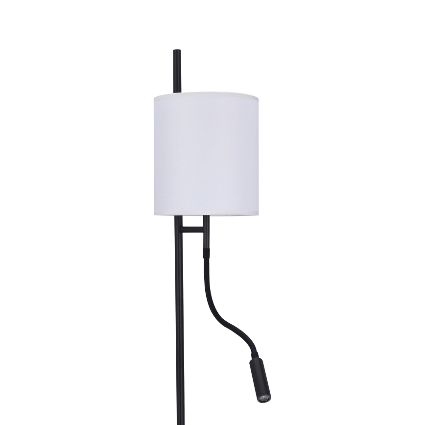 LED Grīdas stāvlampa TOKYO 1xE27/40W/230V + LED/3W melna/balta