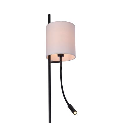 LED Grīdas stāvlampa TOKYO 1xE27/40W/230V + LED/3W melna/balta