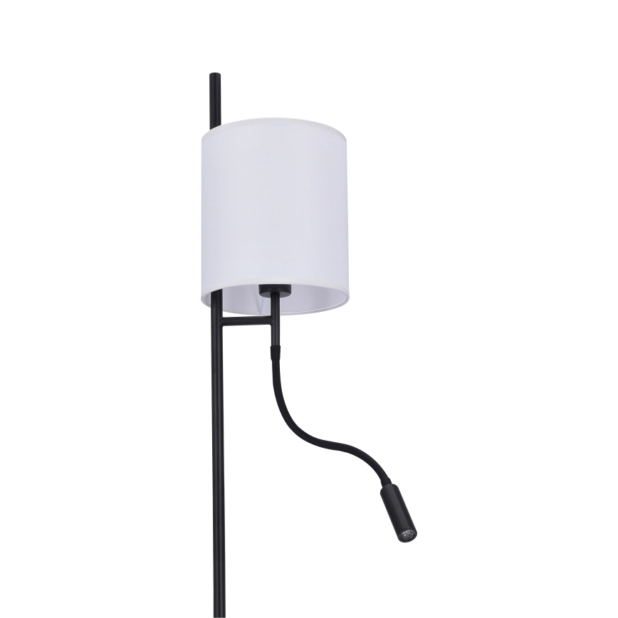 LED Grīdas stāvlampa TOKYO 1xE27/40W/230V + LED/3W melna/balta