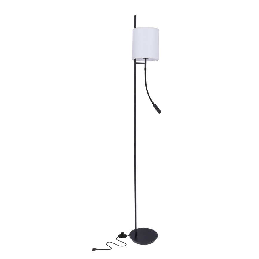 LED Grīdas stāvlampa TOKYO 1xE27/40W/230V + LED/3W melna/balta