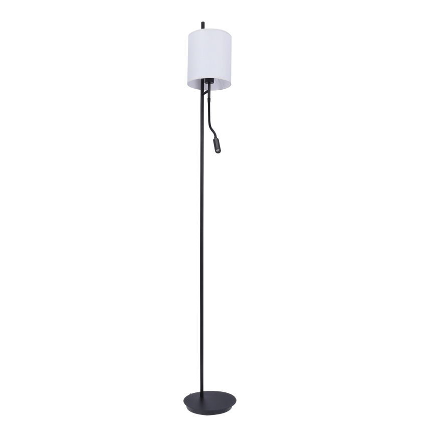 LED Grīdas stāvlampa TOKYO 1xE27/40W/230V + LED/3W melna/balta