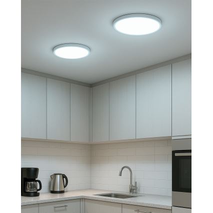 LED griestu gaismeklis, 18 W, 230 V, 3000/4000/6500 K, Ø 23 cm, balts