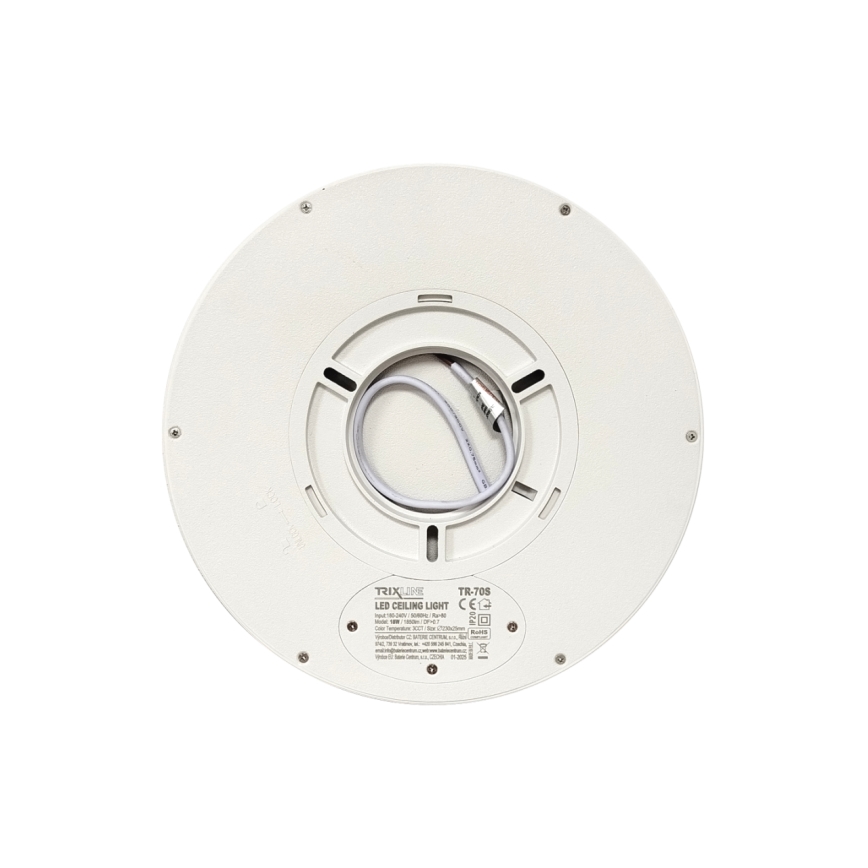 LED griestu gaismeklis, 18 W, 230 V, 3000/4000/6500 K, Ø 23 cm, balts