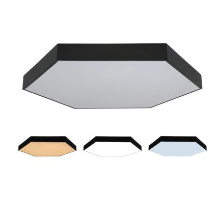 LED griestu gaismeklis, 200 W, 230 V, 3000/4000/6500 K, Ø 100 cm, melns