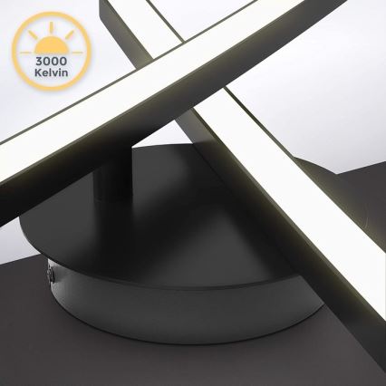 LED griestu gaismeklis 2xLED/6W/230V 3000K melns