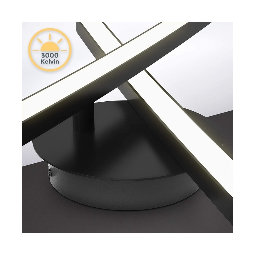 LED griestu gaismeklis 2xLED/6W/230V 3000K melns