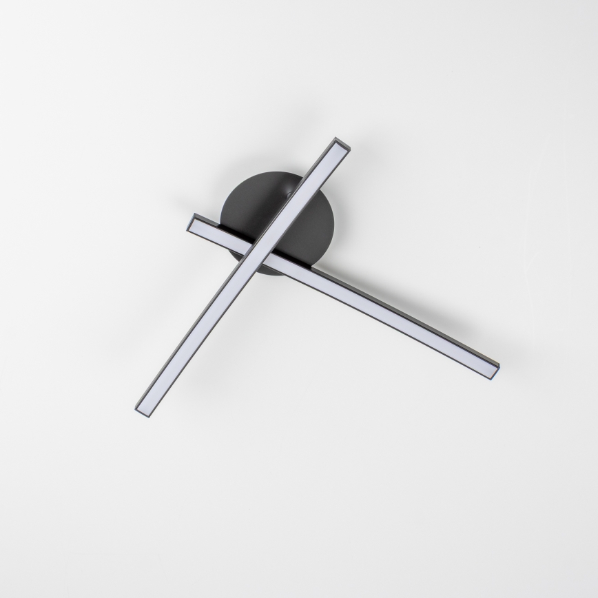 LED griestu gaismeklis 2xLED/6W/230V melns