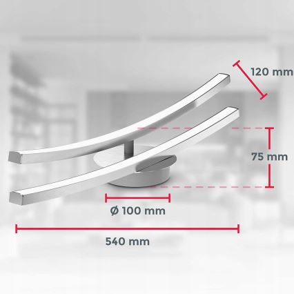 LED griestu gaismeklis 2xLED/6W/230V spīdīgs hroms
