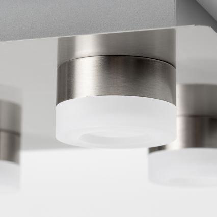 LED griestu gaismeklis 4xLED/4W/230V matēts hroms
