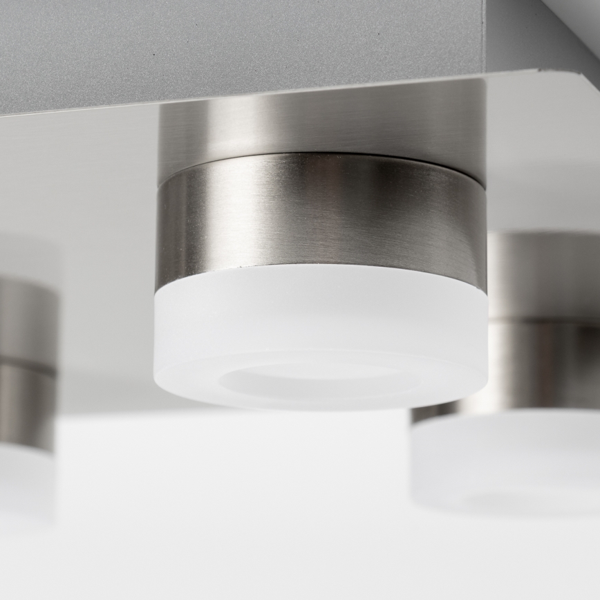 LED griestu gaismeklis 4xLED/4W/230V matēts hroms