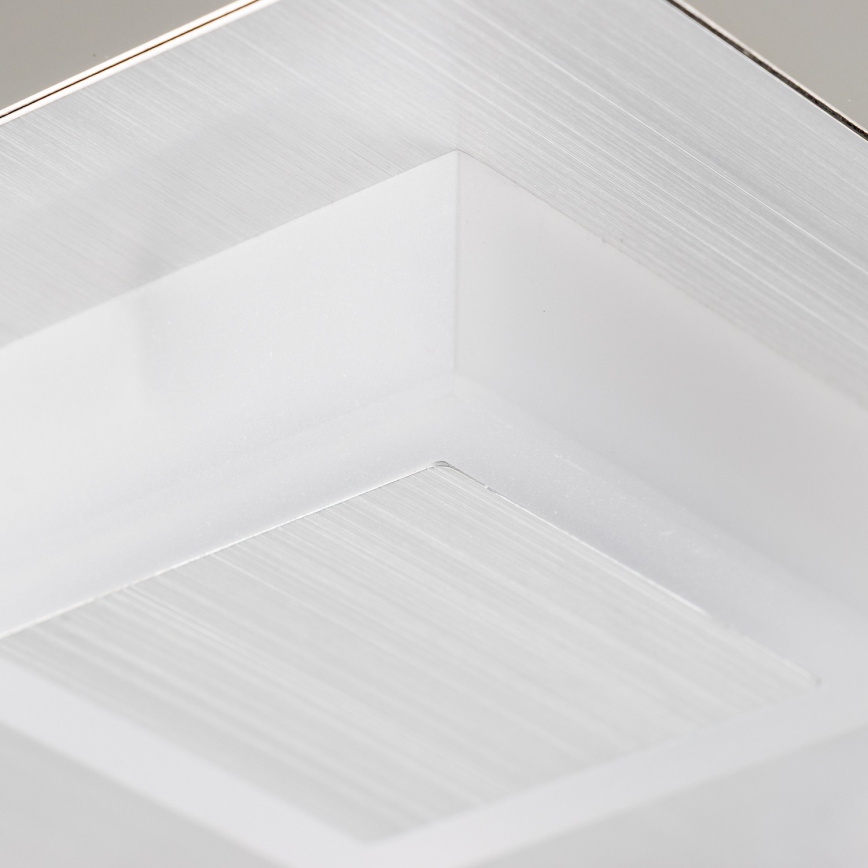 LED Griestu gaismeklis 4xLED/5W/230V 3000K 28x28 cm matēts hroms