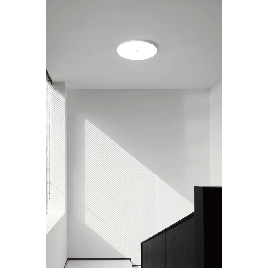 LED griestu gaismeklis ar krēslas un kustības sensoru MORETTI LED/24W/230V diametrs 30 cm IP40 6500K