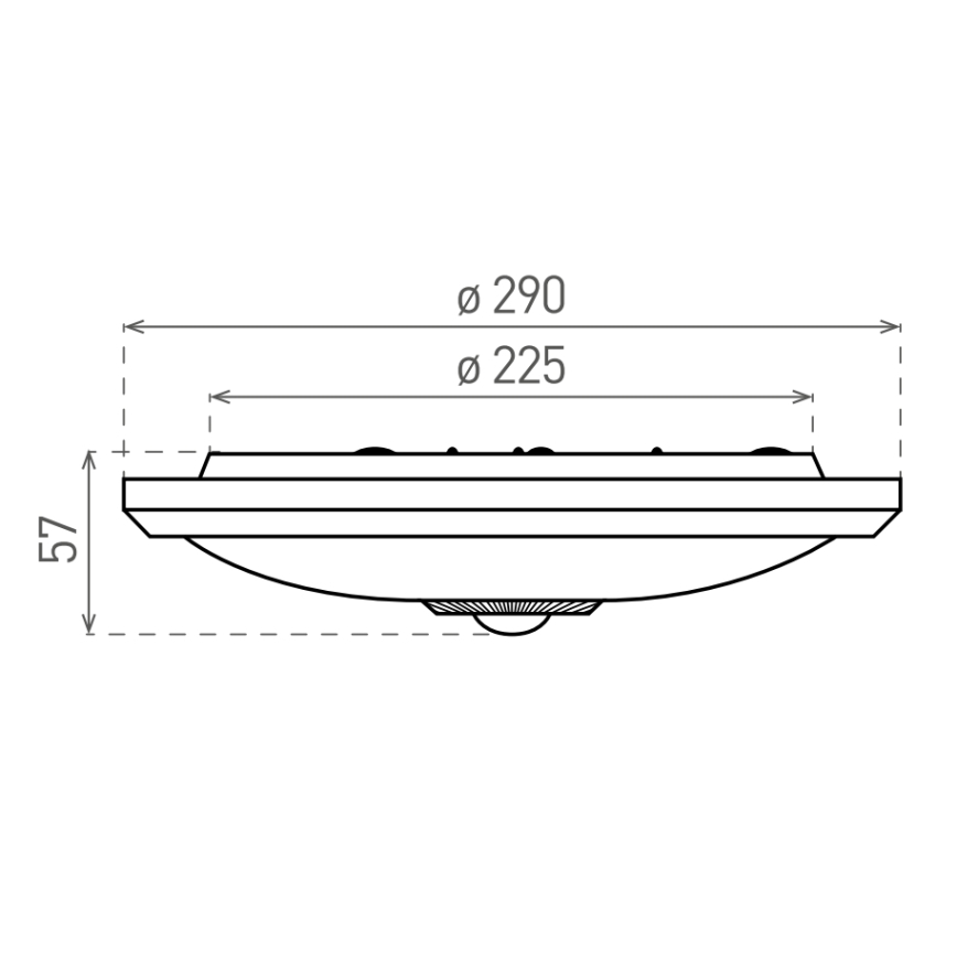 LED griestu gaismeklis ar kustības un krēslas sensoru LED/20W/230V Ø 29 cm balts