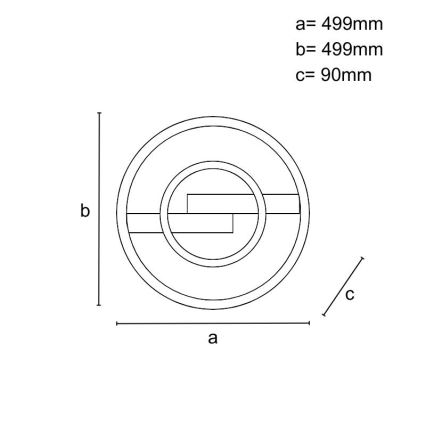 LED griestu gaismeklis ar regulējamu spilgtumu LED/80W/230V 3000-6500K + tālvadība