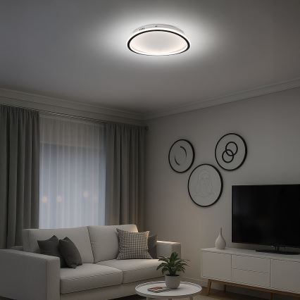 LED griestu gaismeklis CALI LED/30W/230V Ø 40 cm melns