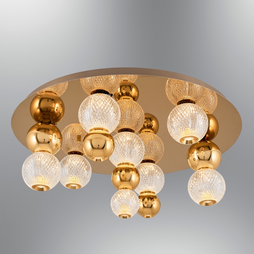 LED griestu gaismeklis CREMONA LED/37W/230V 3000K zelta krāsā