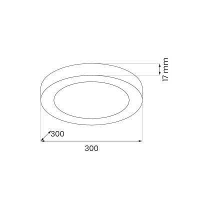 LED griestu gaismeklis EVORA LED/24W/230V 3000/4000/6000K Ø 30 cm balts