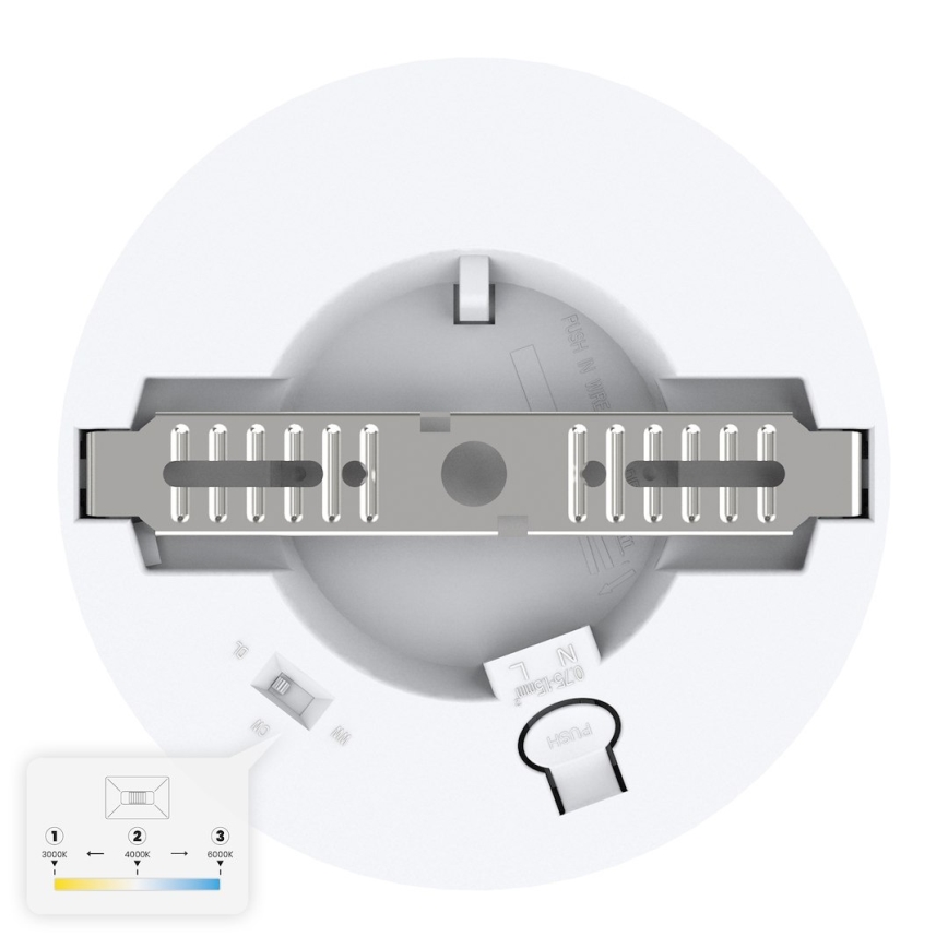LED griestu gaismeklis EVORA LED/6W/230V 3000/4000/6000K Ø 14 cm balts