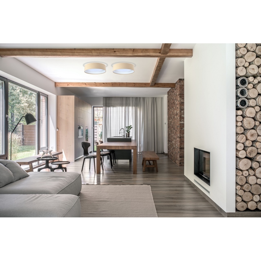 LED griestu lampa GALAXY LED/24W/230V Ø 44 cm bēša/balta