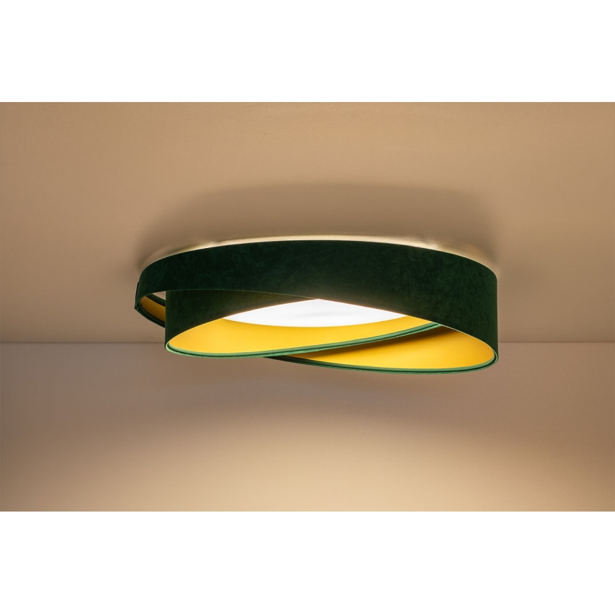 LED griestu gaismeklis GALAXY MODERN LED/24W/230V Ø 55 cm zaļš/zelts