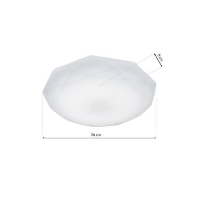 LED griestu gaismeklis HEX LED/16W/230V