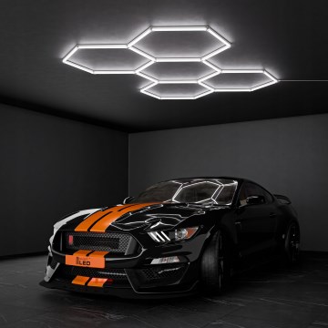 LED griestu gaismeklis HEXAGON LED/240W/85-265V 6500K 298x209 cm CRI 90 IP44 balts