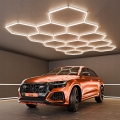 LED griestu gaismeklis HEXAGON LED/570W/85-265V 4000K 522x298 cm CRI 90 IP44 balts