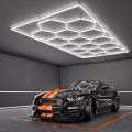 LED griestu gaismeklis HEXAGON LED/696W/85-265V 6500K 484x243 cm CRI 90 IP44 balta