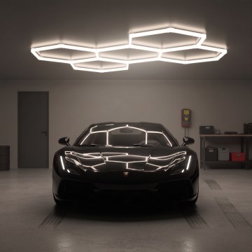 LED griestu gaismeklis HEXLINE LED/216W/230V 4000K 208x300 cm balts