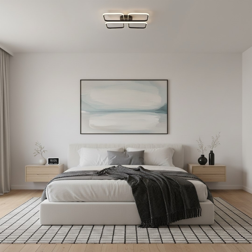 LED griestu gaismeklis HIDALGO LED/40W/230V melns