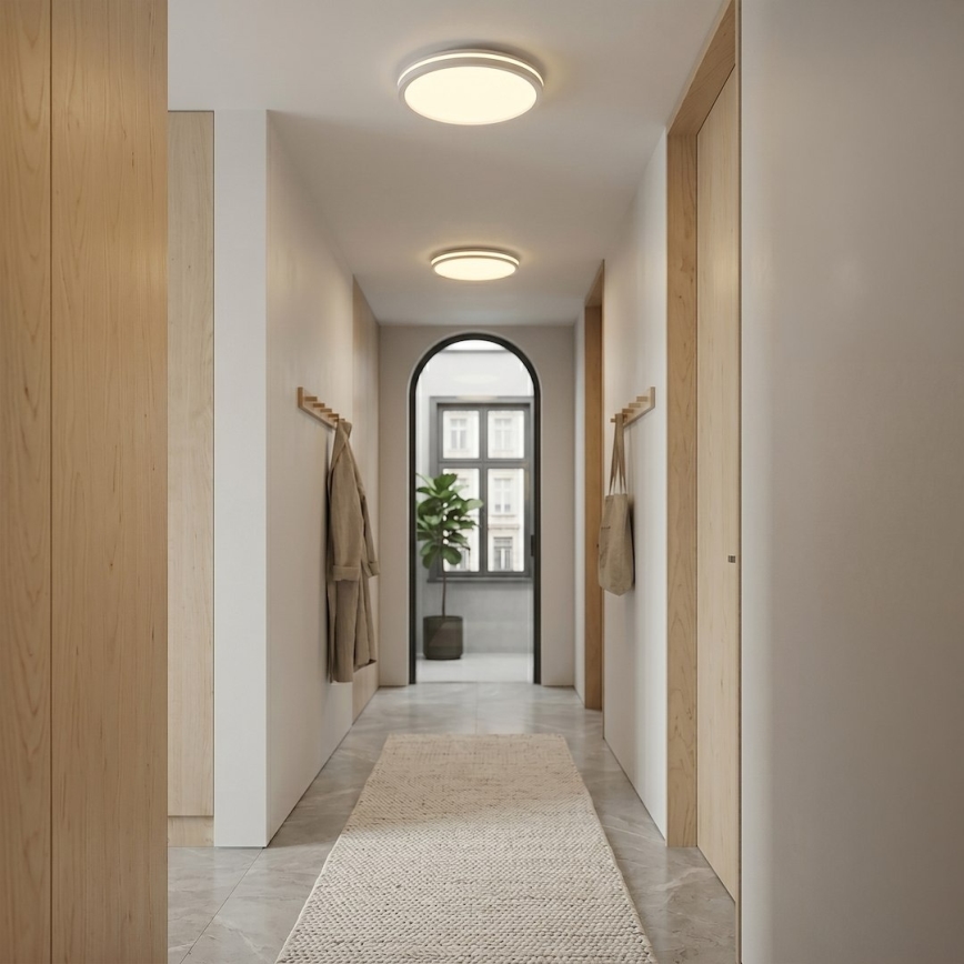 LED griestu gaismeklis HUGO LED/12/18/24W/230V 3000/4000/6500K Ø 30 cm IP54 balta