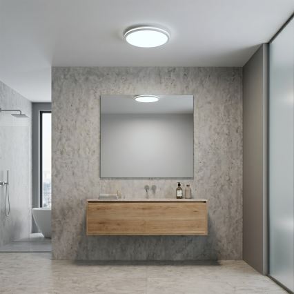 LED griestu gaismeklis HUGO LED/12/18/24W/230V 3000/4000/6500K Ø 30 cm IP54 balta